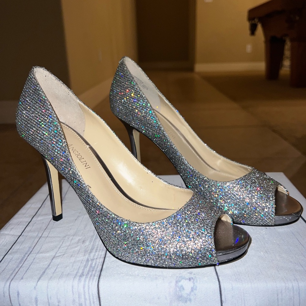 Silver High heel/stiletto Enzo Angiolini size 7.5